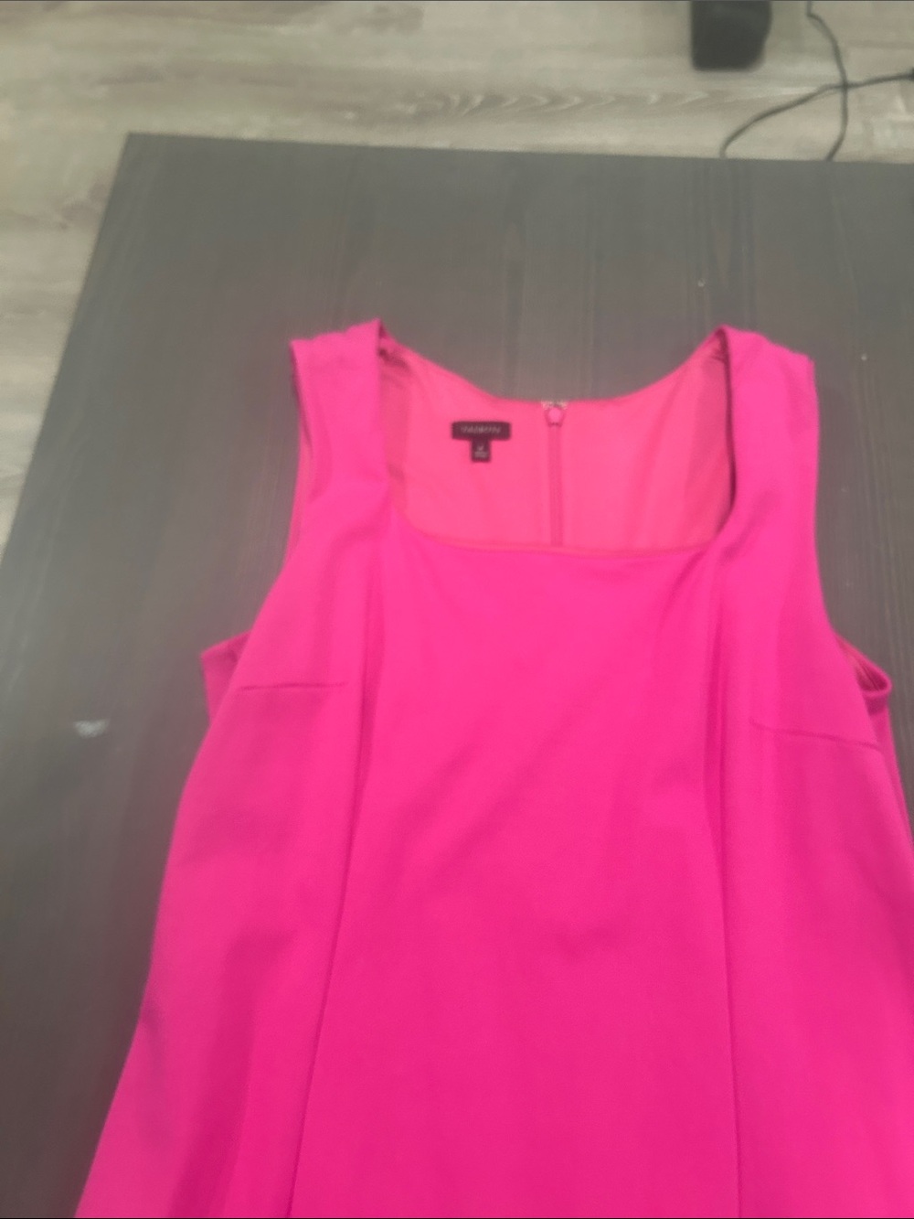 Talbots Hot Pink Sleeveless Midi Dress